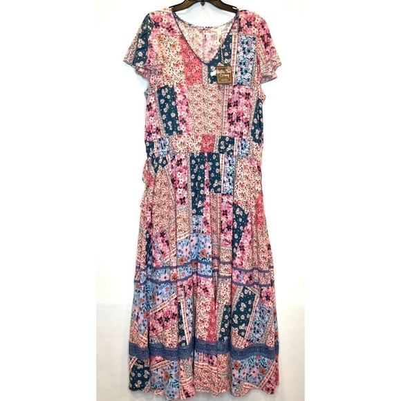 🔥 Matilda Jane NWT Boho Floral Maxi Dress XL - Picture 5 of 15